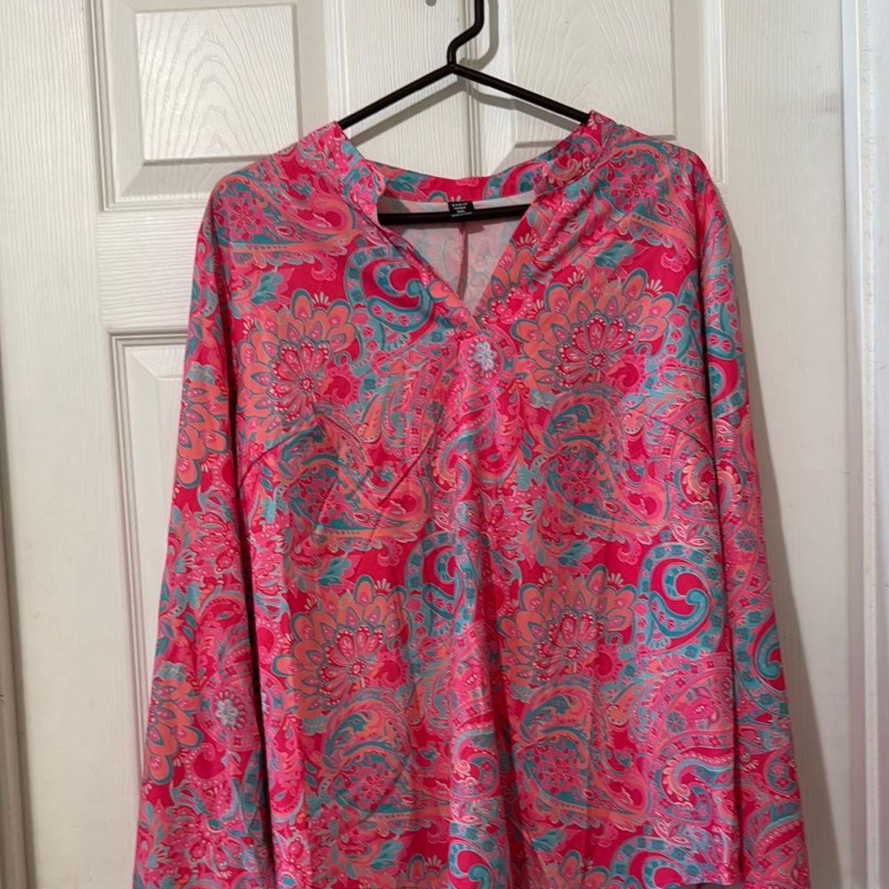SHEIN Curve Floral Print Blouse